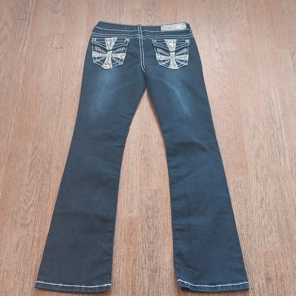 MISS CHIC USA RHINESTONE BLUE JEANS